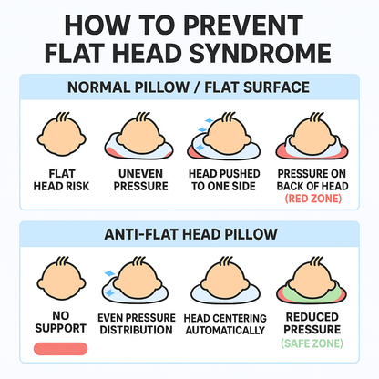 Anti flat baby pillow